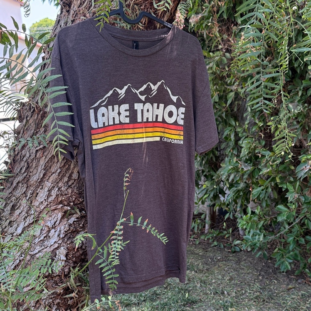 Vintage style Lake Tahoe California Graphic T-Shirt Sz.L